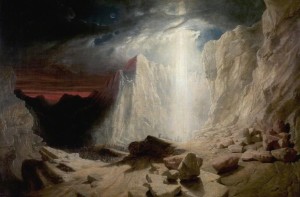 "The Israelites Led by the Pillar of Fire by Night" - William West - 1845 