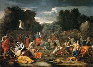 Isrealites Gathering the Manna in the Desert
